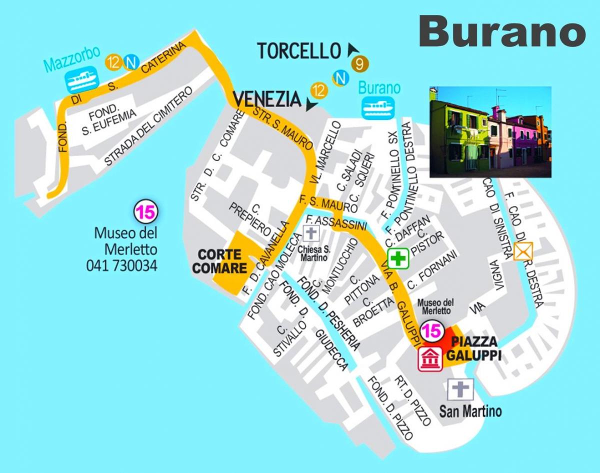 mappa di burano Venezia
