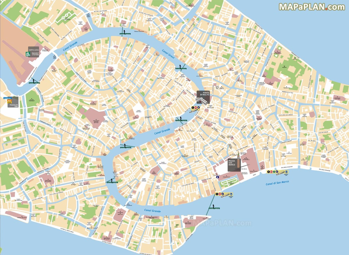 mappa di ponte dell'accademia di Venezia