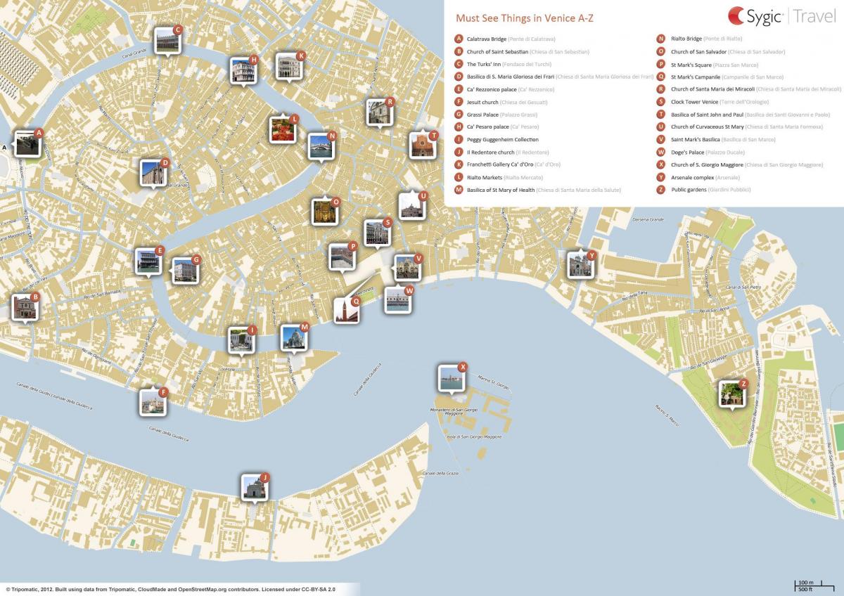 Venezia mappa visite turistiche