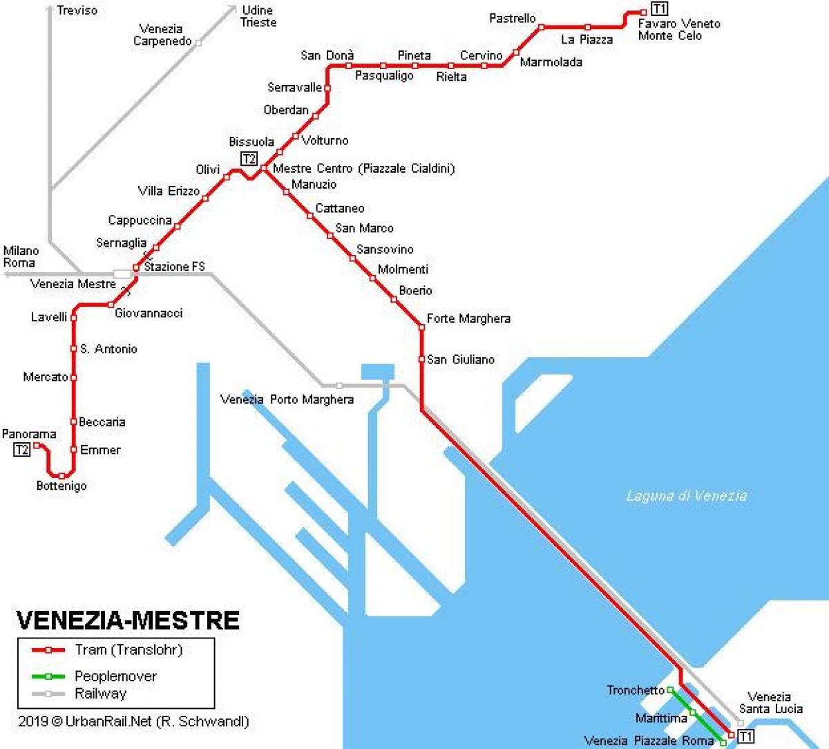 Venezia santa lucia treno a stazione mappa