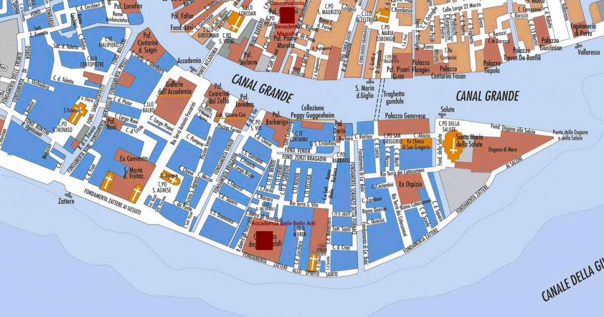mappa di zattere Venezia 