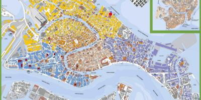Centro di Venezia la mappa