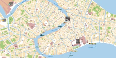 Mappa di ponte dell'accademia di Venezia