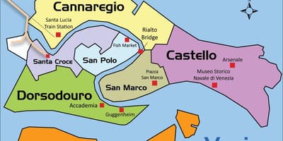 Mappa di Venezia, italia