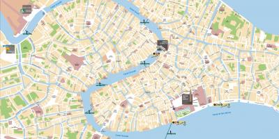 Mappa di Venezia canali